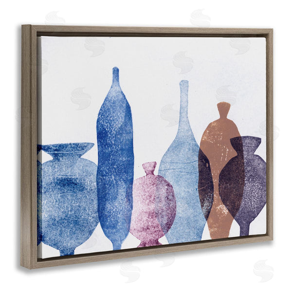 Stupell Industries Pernille Folcarelli | Blue Layered Vases Contemporary Wall Art