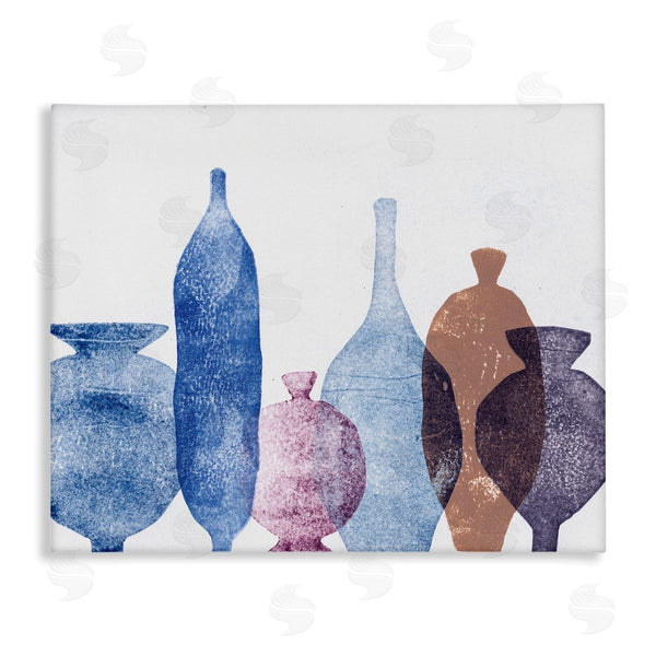stupell industries Pernille Folcarelli | Blue Layered Vases Contemporary Wall Art