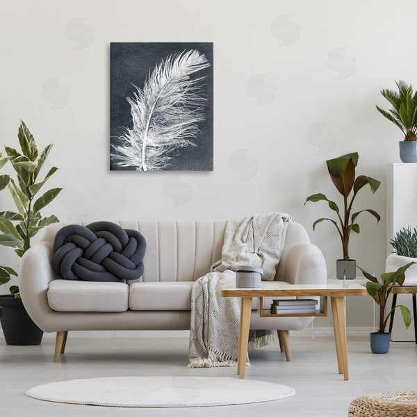 Stupell Industries Pernille Folcarelli | Blue & White Feather Wall Art