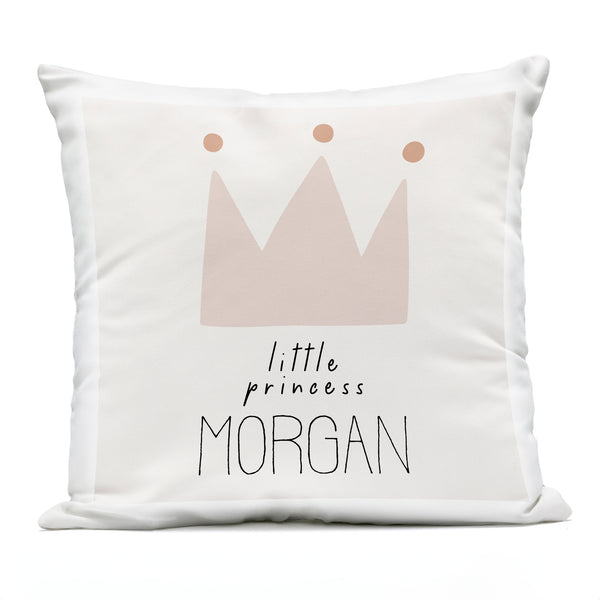 stupell industries Personalized "Little Princess with Crown" Throw Pillow with Custom Name by LSR Design Studio