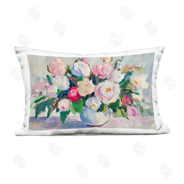 Stupell Industries Petal Prints Design | Abstract Colorful Bouquet Pastel Printed Throw Pillow