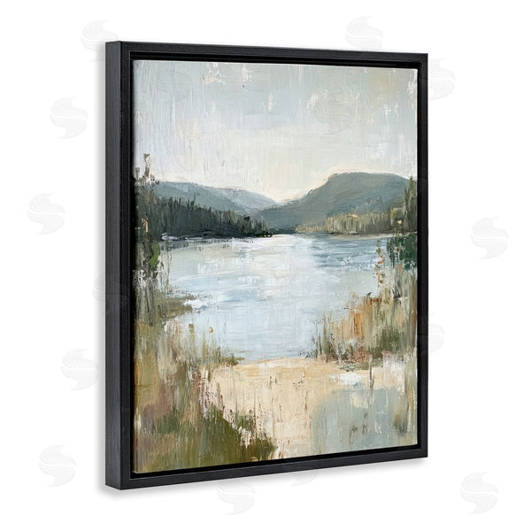 Stupell Industries Petal Prints Design | Abstract Lake Shore & Mountains Wall Art