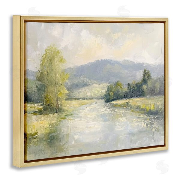 Stupell Industries Petal Prints Design | Abstract River & Mountain Scene