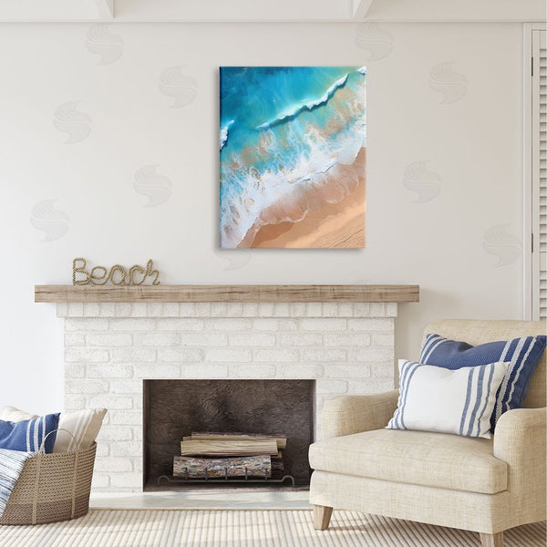 Stupell Industries Petal Prints Design | Aerial Abstract Sea Waves Wall Art