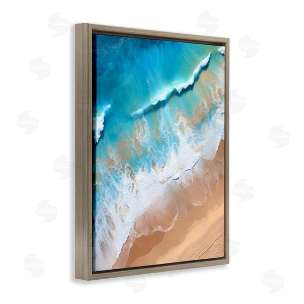 Stupell Industries Petal Prints Design | Aerial Abstract Sea Waves Wall Art
