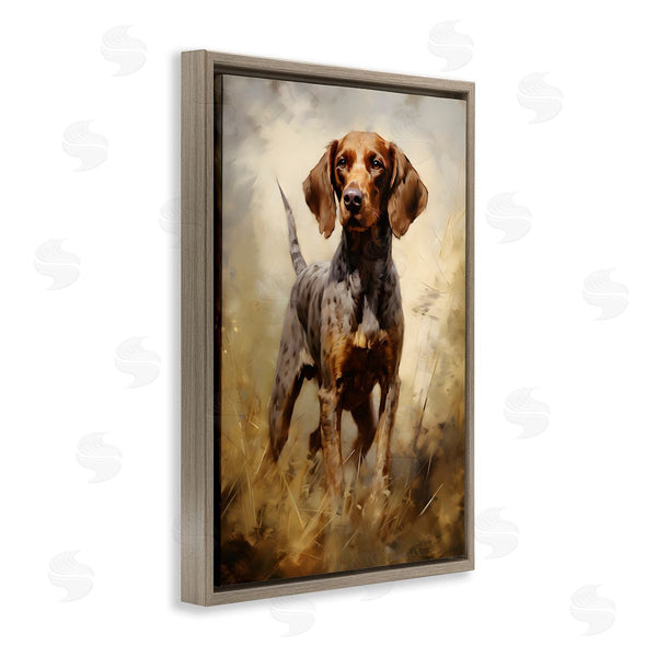 Stupell Industries Petal Prints Design | Alert Hunting Dog