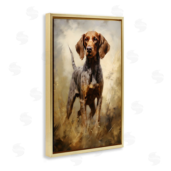Stupell Industries Petal Prints Design | Alert Hunting Dog