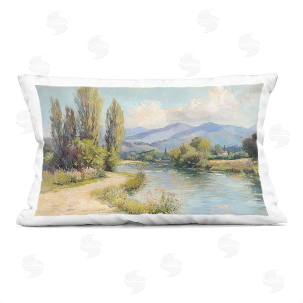 stupell industries Petal Prints Design | Along The Mountain River Printed Throw Pillow