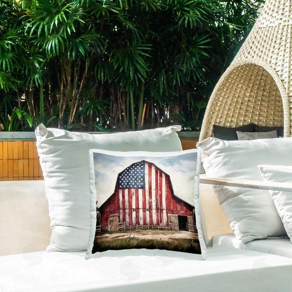 Stupell Industries Petal Prints Design | Americana Barn View Printed Throw Pillow