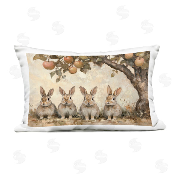 Stupell Industries Petal Prints Design | Autumn Bunnies & Apples Printed Throw Pillow