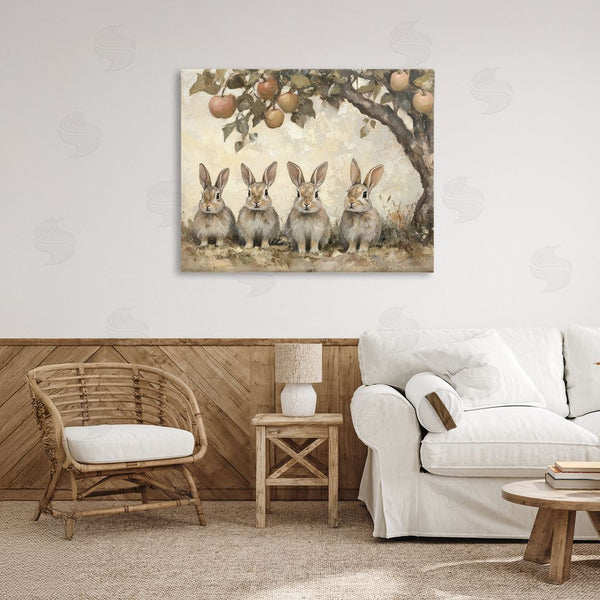 Stupell Industries Petal Prints Design | Autumn Bunnies & Apples Wall Art