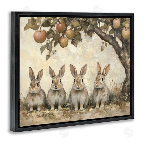 Stupell Industries Petal Prints Design | Autumn Bunnies & Apples Wall Art