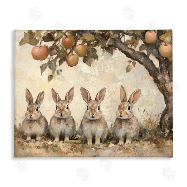stupell industries Petal Prints Design | Autumn Bunnies & Apples Wall Art