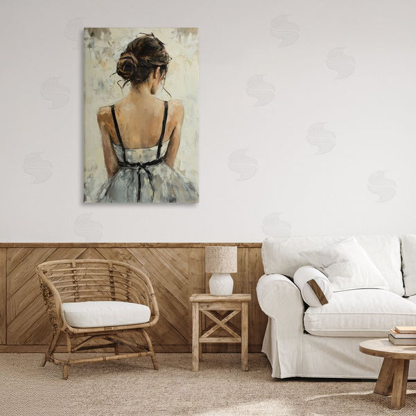Stupell Industries Petal Prints Design | Back View Female In Dress Wall Art
