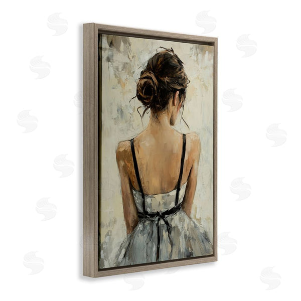 Stupell Industries Petal Prints Design | Back View Female In Dress Wall Art