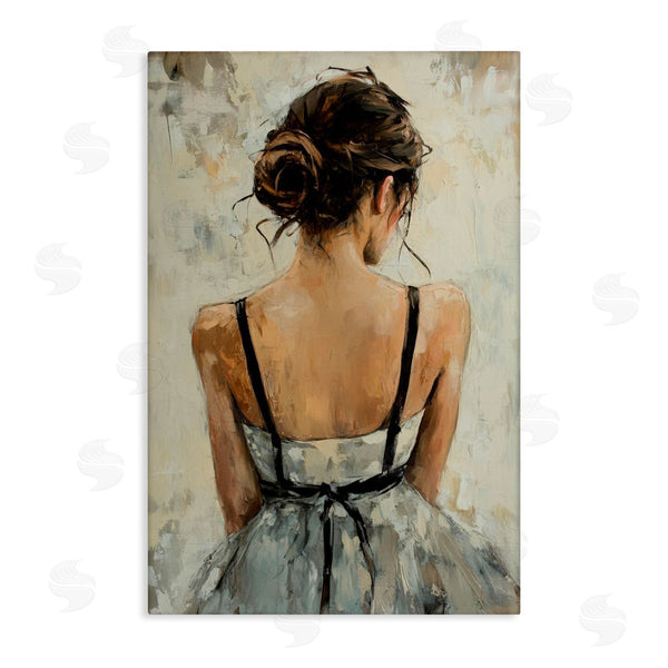 stupell industries Petal Prints Design | Back View Female in Dress Wall Art