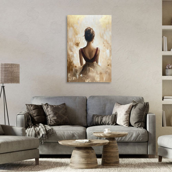 Stupell Industries Petal Prints Design | Ballerina Figure Abstract Portrait Wall Art
