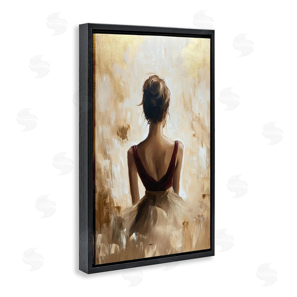 Stupell Industries Petal Prints Design | Ballerina Figure Abstract Portrait Wall Art