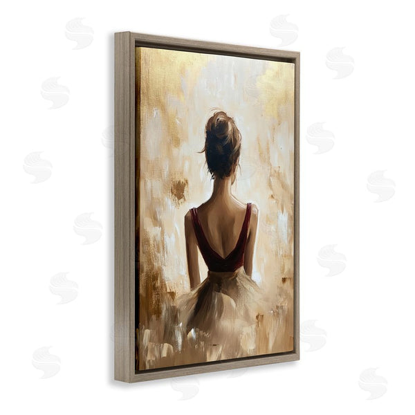 Stupell Industries Petal Prints Design | Ballerina Figure Abstract Portrait Wall Art
