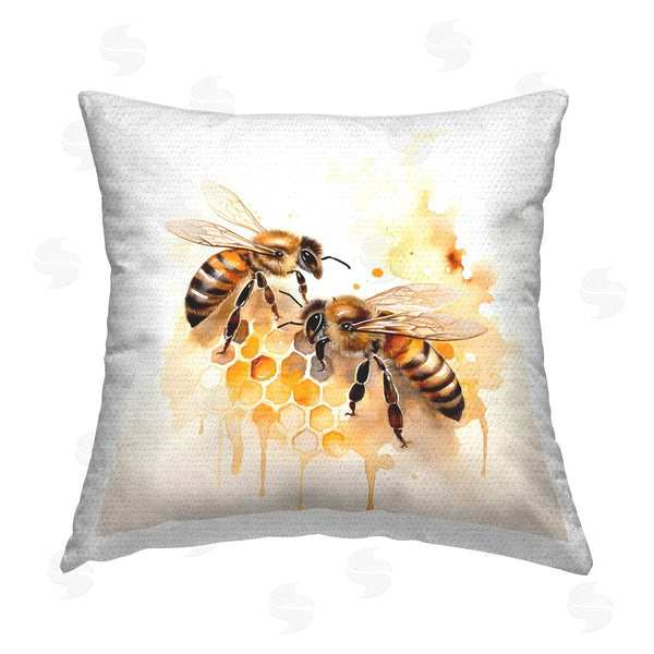 Stupell Industries Petal Prints Design | Bee Talk Pair Printed Throw Pillow
