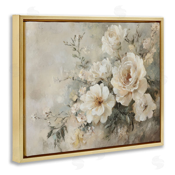 Stupell Industries Petal Prints Design | Beige Faded Florals