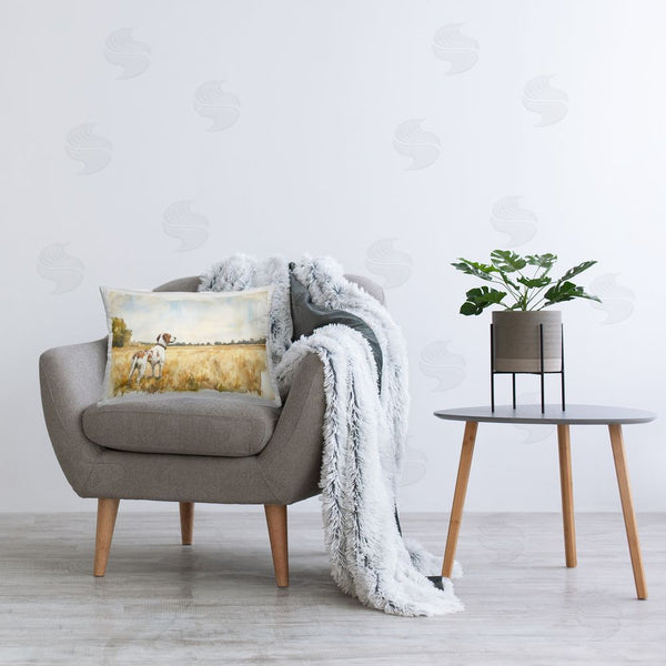 Stupell Industries Petal Prints Design | Bird Dog In Open Meadow Printed Throw Pillow