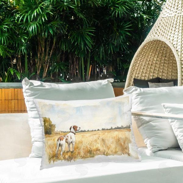 Stupell Industries Petal Prints Design | Bird Dog In Open Meadow Printed Throw Pillow