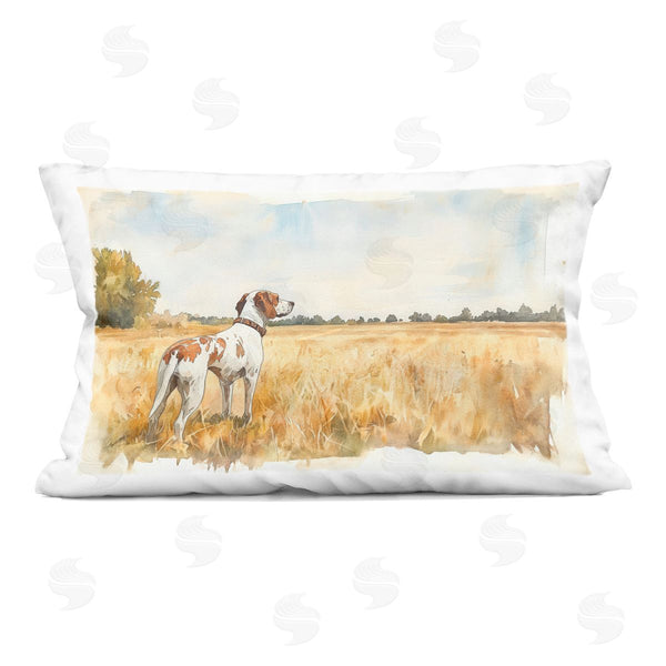 stupell industries Petal Prints Design | Bird Dog in Open Meadow Printed Throw Pillow