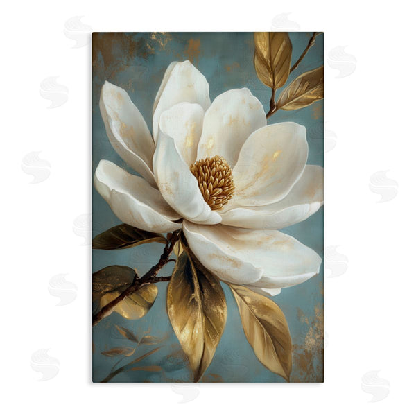 stupell industries Petal Prints Design | Bloomed White Magnolia Floral Wall Art
