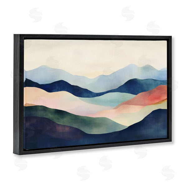 Stupell Industries Petal Prints Design | Blue Abstract Mountain Landscape Wall Art