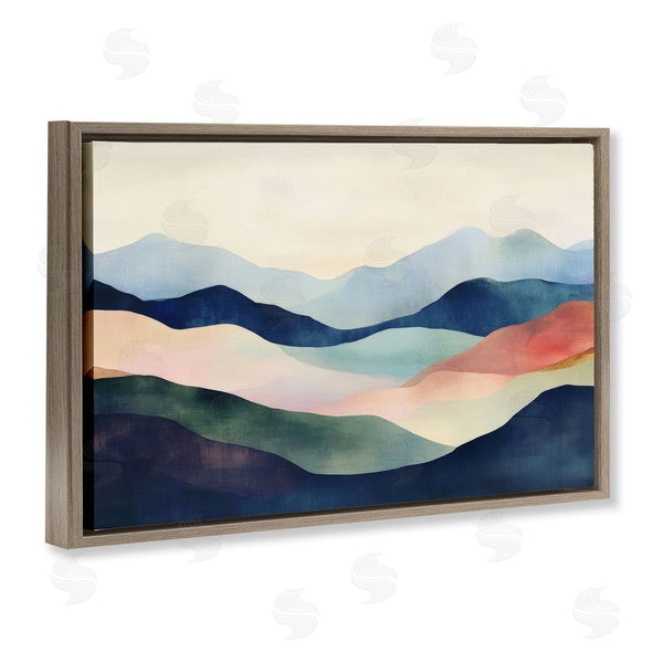Stupell Industries Petal Prints Design | Blue Abstract Mountain Landscape Wall Art
