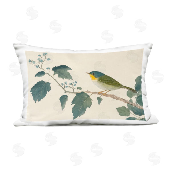 Stupell Industries Petal Prints Design | Blue Bird And Leaves Printed Throw Pillow