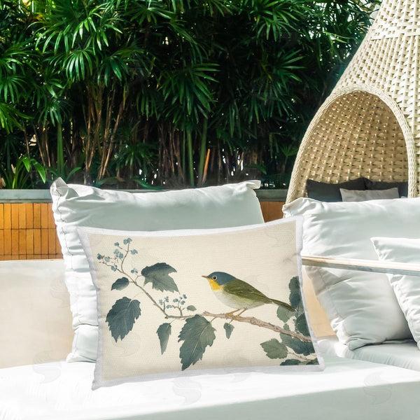 Stupell Industries Petal Prints Design | Blue Bird And Leaves Printed Throw Pillow