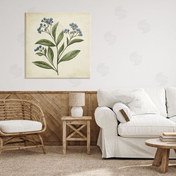 Stupell Industries Petal Prints Design | Blue Buds Botanical Illustration Wall Art