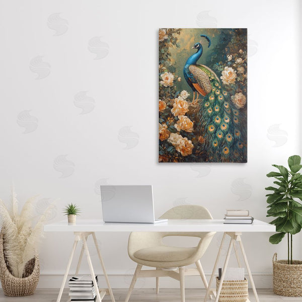 Stupell Industries Petal Prints Design | Blue Morris Inspired Peacock Wall Art