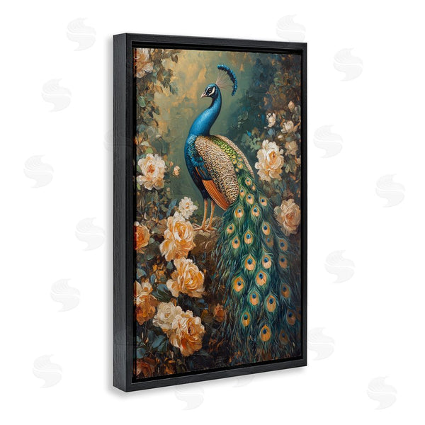 Stupell Industries Petal Prints Design | Blue Morris Inspired Peacock Wall Art