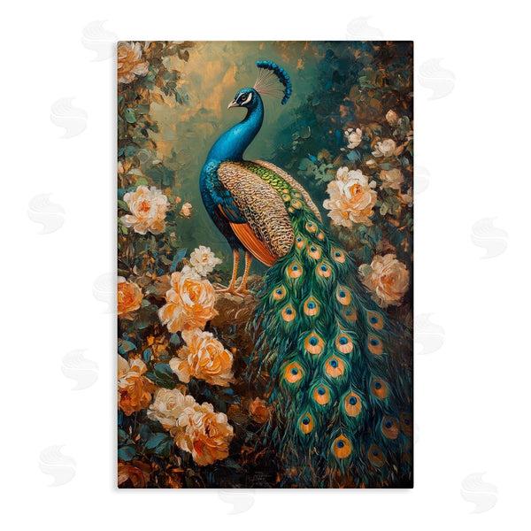 stupell industries Petal Prints Design | Blue Morris Inspired Peacock Wall Art