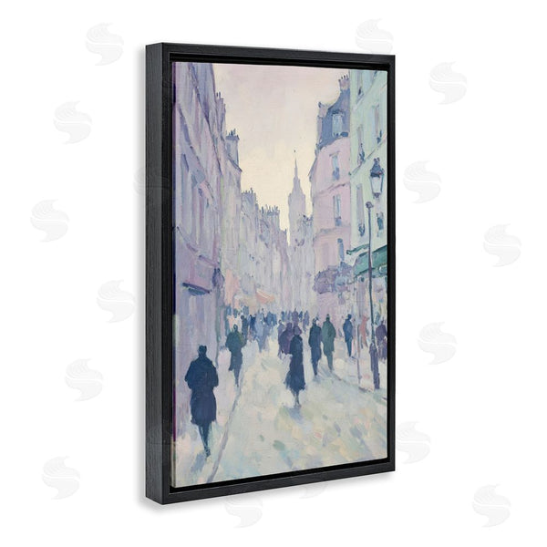 Stupell Industries Petal Prints Design | Blue Paris Street Scene Wall Art