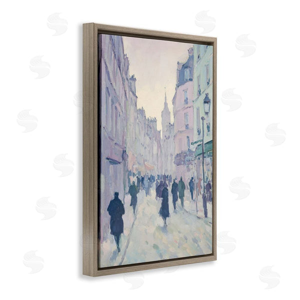 Stupell Industries Petal Prints Design | Blue Paris Street Scene Wall Art