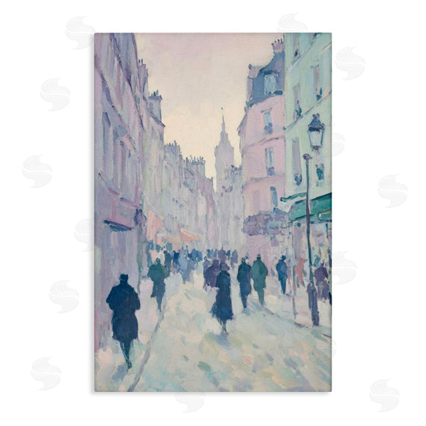stupell industries Petal Prints Design | Blue Paris Street Scene Wall Art