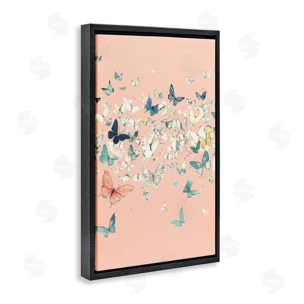 Stupell Industries Petal Prints Design | Blush Butterflies Over Pink Wall Art