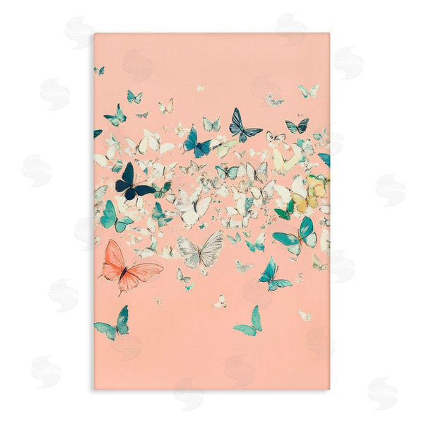 stupell industries Petal Prints Design | Blush Butterflies over Pink Wall Art