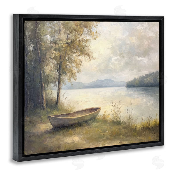 Stupell Industries Petal Prints Design | Boat At Lake's Edge