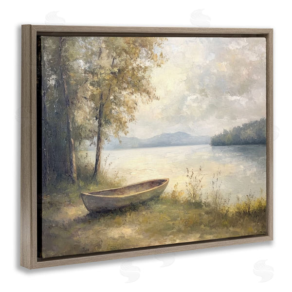 Stupell Industries Petal Prints Design | Boat At Lake's Edge