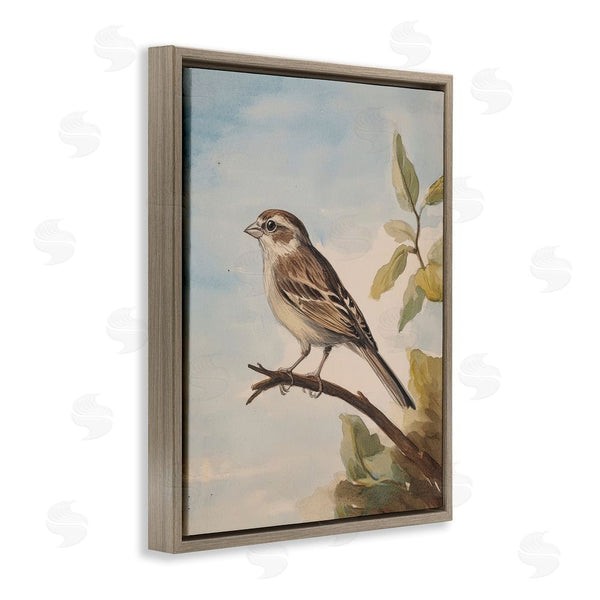 Stupell Industries Petal Prints Design | Brown Bird Perched On Branch Wall Art
