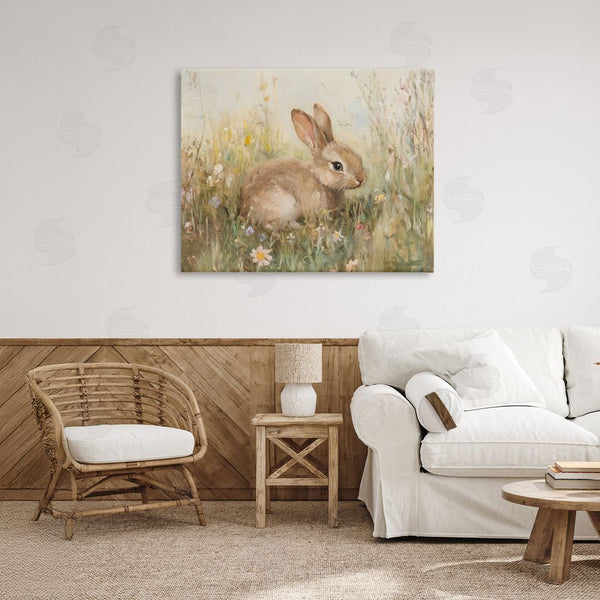 Stupell Industries Petal Prints Design | Brown Bunny In Flower Meadow Wall Art