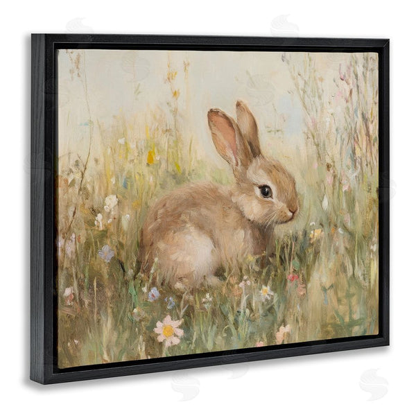 Stupell Industries Petal Prints Design | Brown Bunny In Flower Meadow Wall Art
