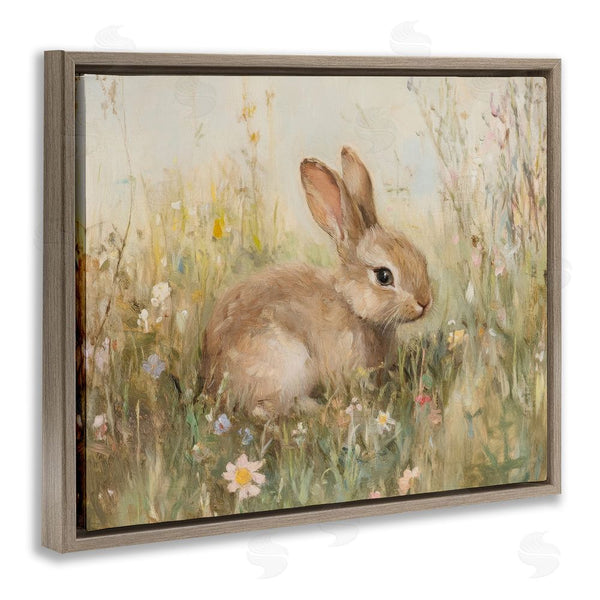 Stupell Industries Petal Prints Design | Brown Bunny In Flower Meadow Wall Art