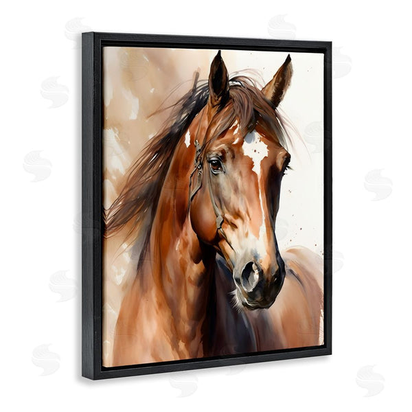 Stupell Industries Petal Prints Design | Brown Horse Painting Wall Art