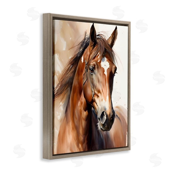 Stupell Industries Petal Prints Design | Brown Horse Painting Wall Art